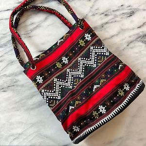 Aztec print tote bag